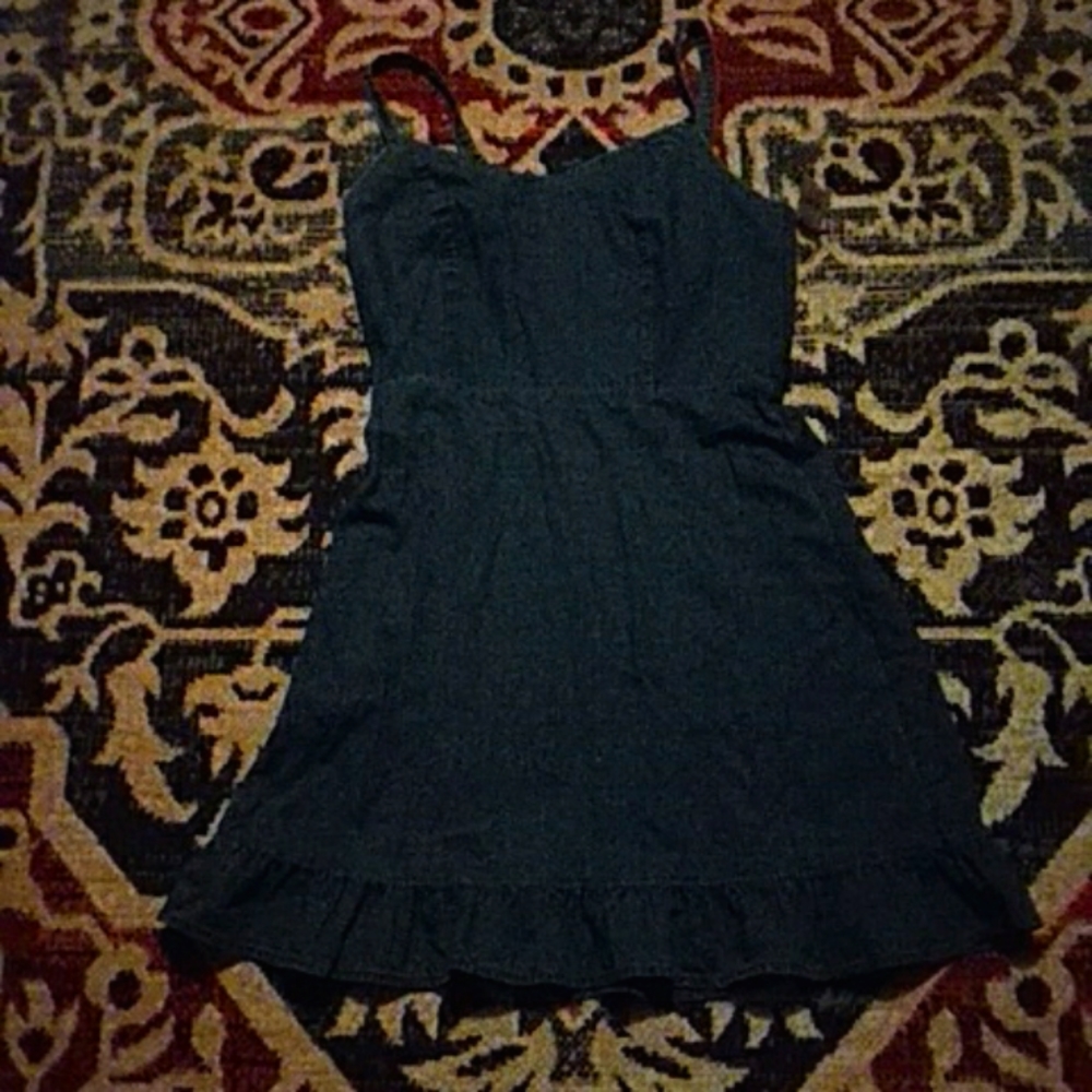 spaghetti strap jeans dress